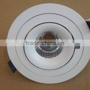 12W dimmable 4000K recessed orientable white Zhongshan COB Downlight