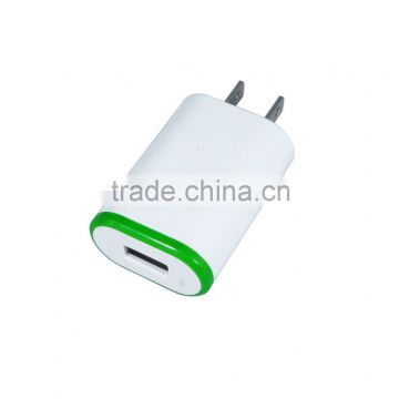 wholsale promotional wall charger 5v 1000mah output 100-240v 50 60hz 300mah input with ce rosh certification