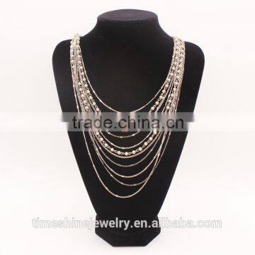 Multi Strand Long Pearl Bead Necklace for Women and girls