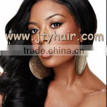 Hot Beauty 22" #1b Bouncy Wave, Natural Hairline, Chinese hair full lace wig