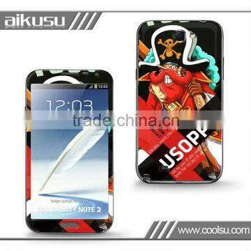 Lovely design adhesive skin sticker for samsung note2