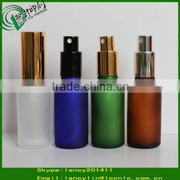 cosmetic frosted glass bottle with metal spray empty packaging bottles skin care cosmetic bottle                        
                                                Quality Choice