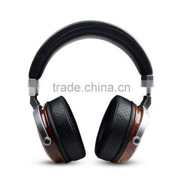 High-End Stylish Wooden Cover Ti Alloy Earphone Micro Bluetooth Headphone with Ergonomic Design Model HSM3