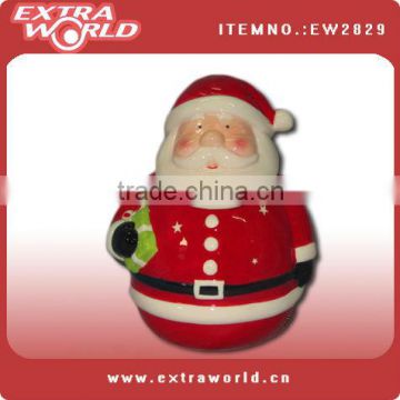 ceramic santa christmas candy jars