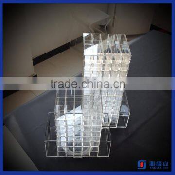 Manufacturing customized wholesale acrylic lipstick holder / high quality acrylic spinning lipstick tower