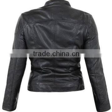 Womens pu Leather Jacket photo-2