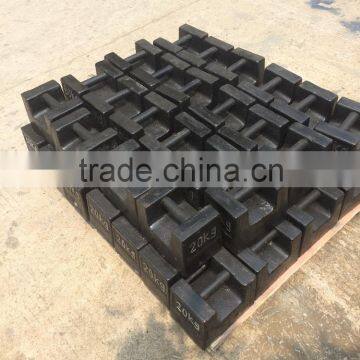 M1 class test weight, 20kg cast iron weights, folklift counter weights