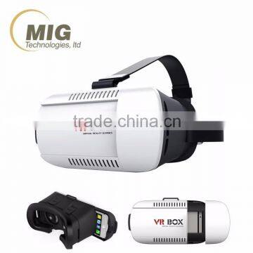 Hot sell new technology see film and remote control playing games 3d vr box glasses for all mobile phone