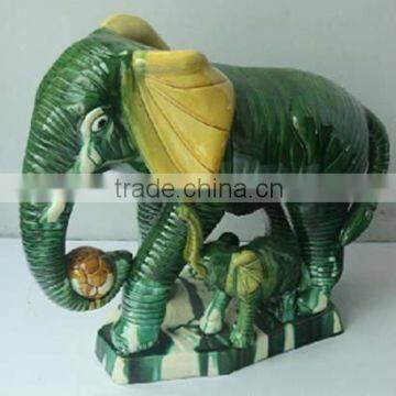 Household Tri-colored Pottery Decoration