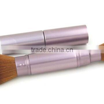 Newest Full Metal Aluminum Ferrule Double Side Retractable Powder Brush