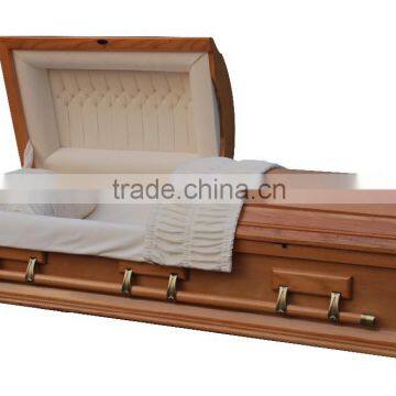 China suppliers coffins and caskets matte finish with crepe interior