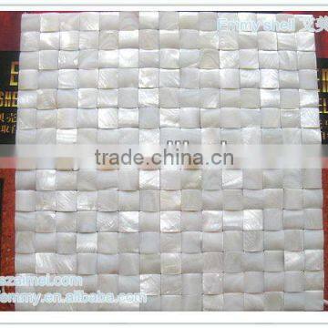 Convex white brick freshwater MOP shell mosaics