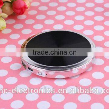 Fashion Design Portable Mirror Power Bank With Cable Usb Mobile Charger for Women and Promotional Gift photo-4