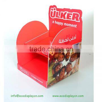 Plastic corrugated sheet display box for chocolate