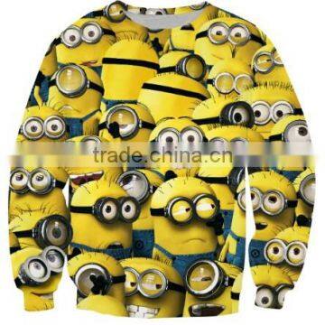 raglan sleeve wholesale 100% cotton sweatshirt Fashion new design sweatshirt 3D sublimation all over print crewneck sweatshirt