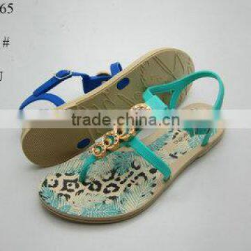 pcu air blowing sandalr,lastest lady shoes with decoration