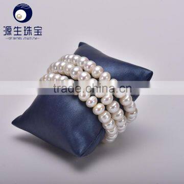Near Round Fresh Water Pearl Bracelet YSB004 Three Layer Fine Jewery