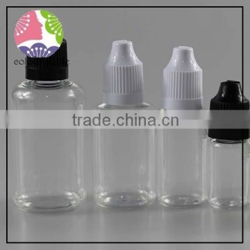 trade assurance 5ml 10ml 15ml 20ml 30ml 50ml PET e liquid E cigarette plastic bottle with tips&childproof cap plastic dropper bo