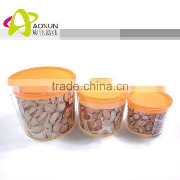PP Transparent Dry Food Storage Container, Plastic Storage Box With Colorful Lid photo-3