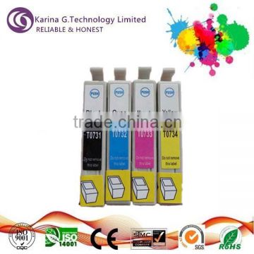 Guaranteed quality ink cartridge T0731 to T0734 for Epson inkjet printers,with Professional testing