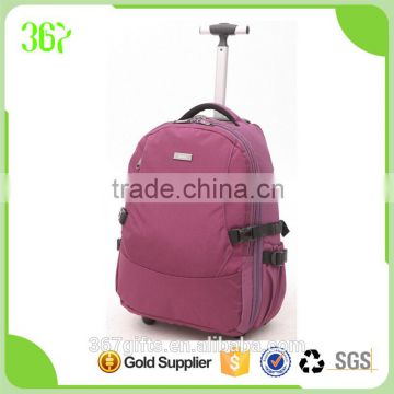 Fashion Design Colourful Students Trolley Backpack Nylon Fabric Trolley Bag