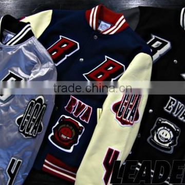 American Baseball Jackets With Custom Team Logos & Numbers & Names Baseball Varsity Jackets With Chenille Embroidery & Patches