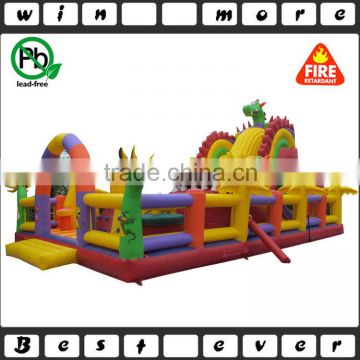 New design Inflatable fun city dinosaur toy, dinosaur theme park inflatable bouncer for kids outdoor playground