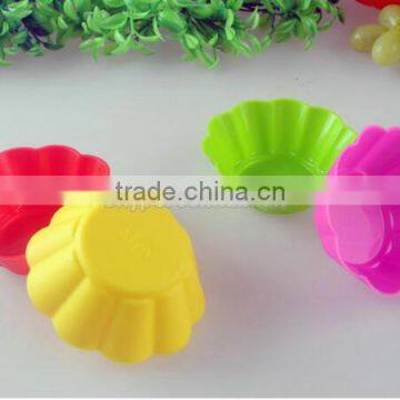 7cm Mulit-color Silicone Round Muffin Cup Cake Mould Baking Molds Pudding Ice-cream Moulds Baking Cake Tool Mold Factory Outlet