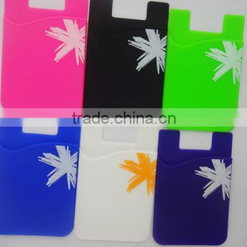 silicone cellphone wallet rubber phone wallet