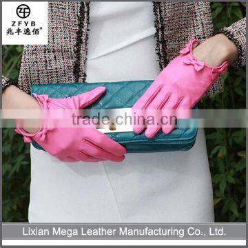 High quality fashion lady custom gloves leather gloves