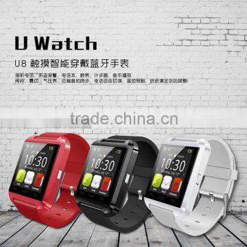 New 1.48" TFT LCD Touch Screen Bluetooth U8 Smart Watch for Smartphones IOS Android Apple Stopwatch Function Hand Free Call