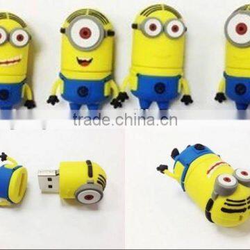 pvc material promotional best selling cartoon usb thumb drive