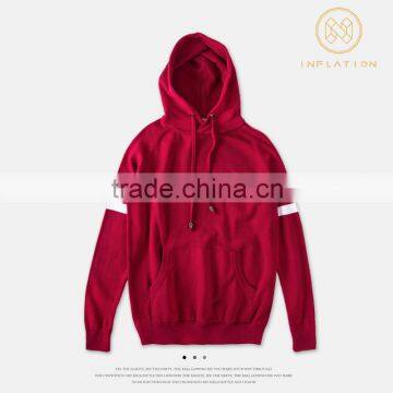 Christmas Red Color Pullover Hooded Sweater For Men