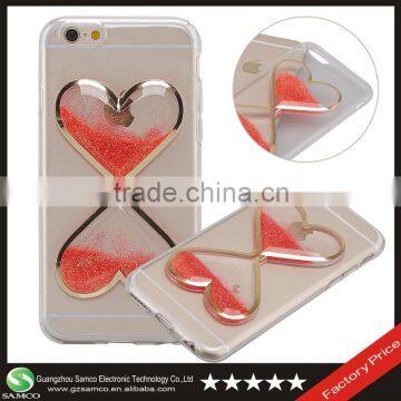 Samco Luxury Shockproof Electroplating Bling TPU Moving Glitter Phone Cases for iPhone 6