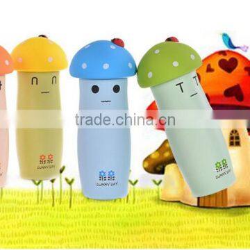 originality convenient mushroom promotional water bottles double wall vacuum flask