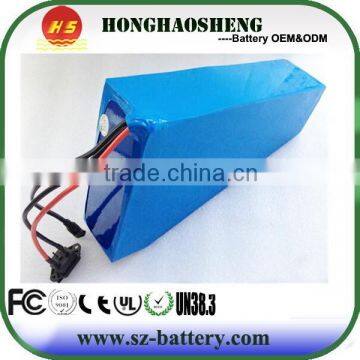 Customised battery 52v 20ah lithium battery pack for monocycle