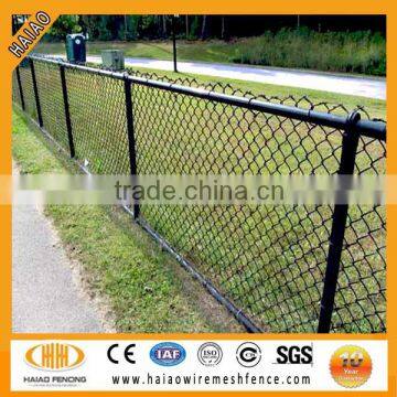 Hot sale high quality black poly coated chain link fence