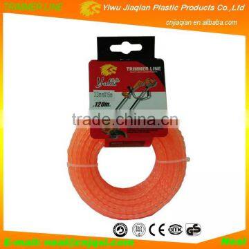 .130in / 50feet Professional Grade Square Twist Trimmer Line Dual Color Cutting Grass String Nylon Grass Trimmer Line