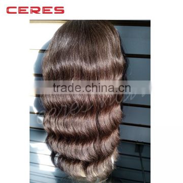 customize acceptable brown hair wig lace front deep wave brazilian human hair wig