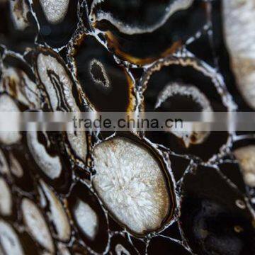 Natural black agate stone big slab polished black agate precious stone