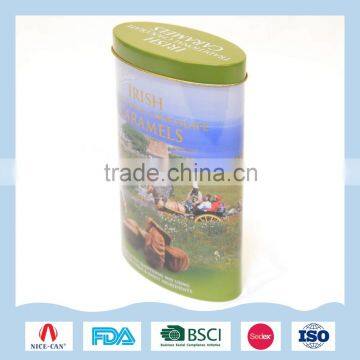 Oval Metal Tin Box for Delicious Caramels Packaging photo-3