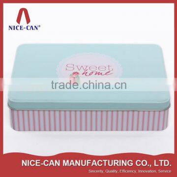 Custom Design Food Grade Empty Metal Rectangular Tin Can