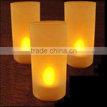 electronic candle light with plastic cup