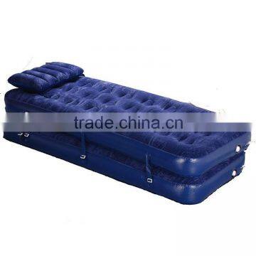 double detachable inflactable pvc flocked air mattress/pvc air bed mattress