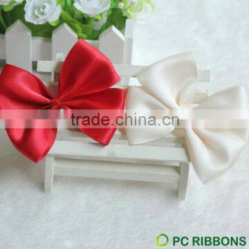 PC satin gift ribbon bow pre-made bow,pre-tied ribbon bow