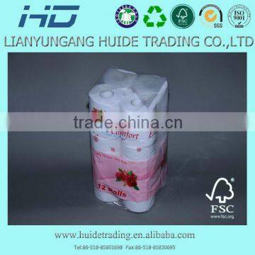 Wholesale price white embossed toilet tissue paper roll