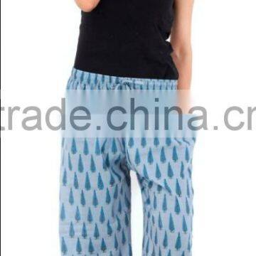 Indian Hand Block Printed Baggy Trouser Harem Pants For Women