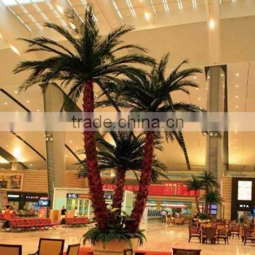 High Simulation Palm Tree Decorative Artificial Tree For Railway Station Decoration