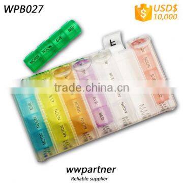 Hot sale 7 days plastic pill box Wholesale