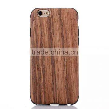 Vintage Wood Grain Solid Wood TPU Mobile Phone Cover Case for Iphone 6